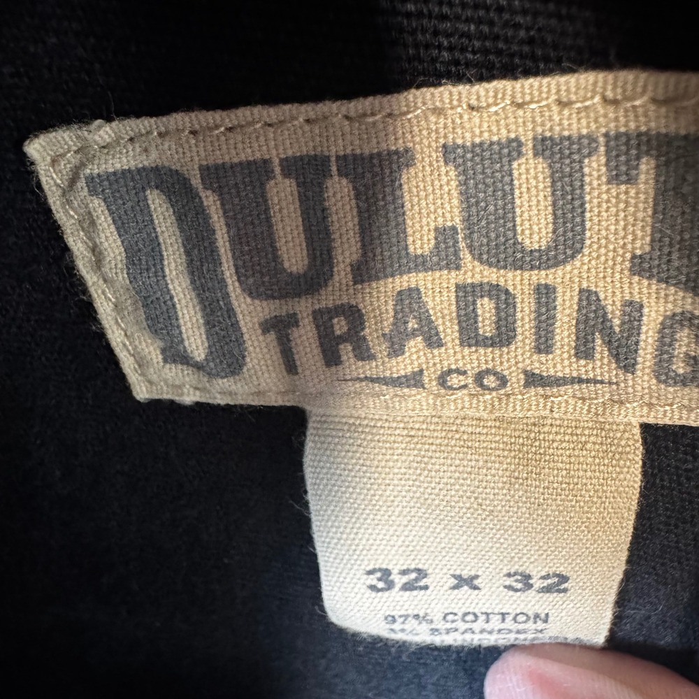 Duluth Trading Co Flex Fire Hose Pants Mens 32x32 Black Canvas Work Utility Pant - Picture 3 of 7